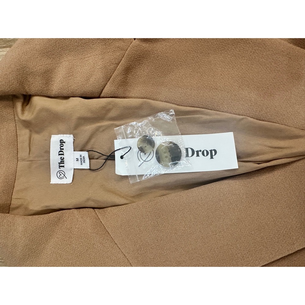 The Drop Jones Classic Slim Fit Blazer Camel Double Breasted Size M NWT - Picture 2 of 10